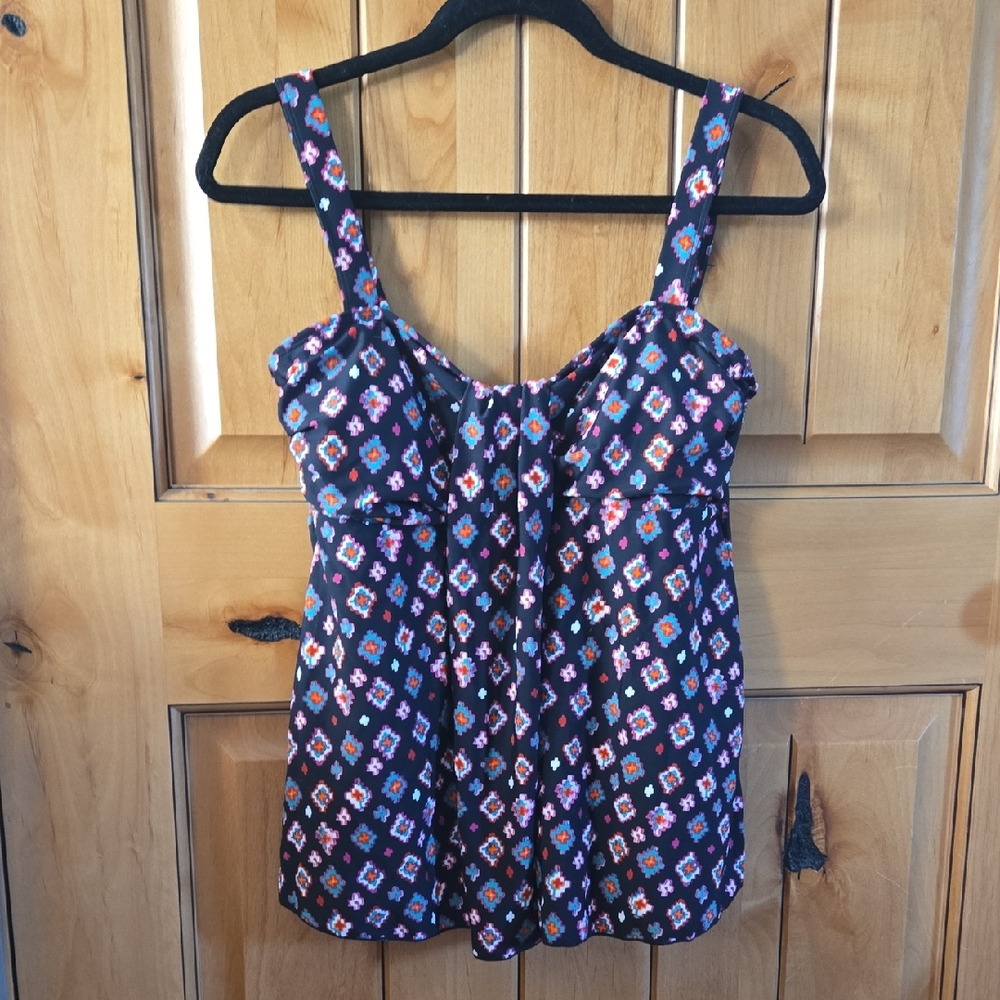 Mazu Swim multicolor/ black, Southwest Look print, Tankini Swim Top